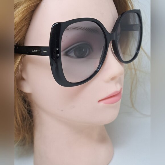 Gucci Nero Sunglasses Oversized Square Frame Black Gray GG0472SA 001 56-17-145 - Picture 2 of 15